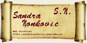 Sandra Nonković vizit kartica